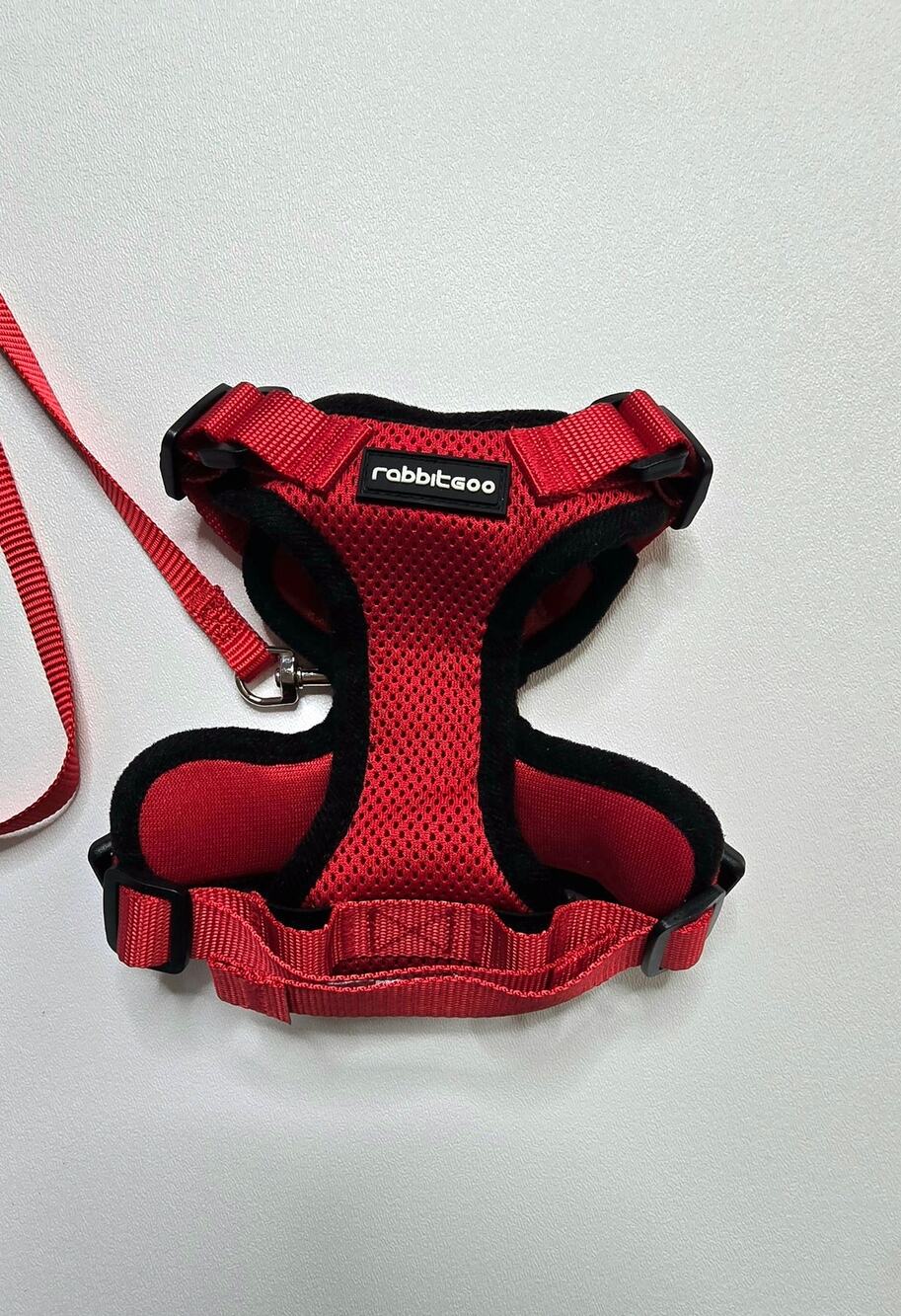 rabbitgoo Cat Harness and Leash Set Red Adjustable Vest Size XS